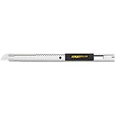 OLFA 9mm Stainless Steel Utility Knife (SVR-2) - Retractable, Ratchet Lock | 9mm Slim stainless steel auto-lock snap off knife with micro adjustments - Precision Cutting - Professional and Industrial