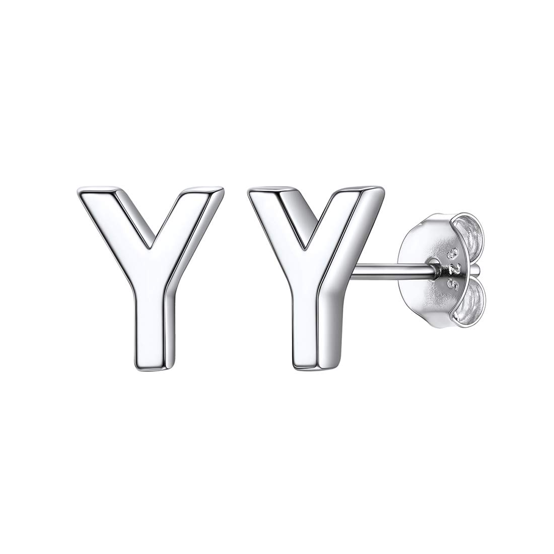 ChicSilver Letter Y Earrings 925 Sterling Silver Initial Earring Studs for Women Sensitive Ears Alphabet Jewelry — image 1