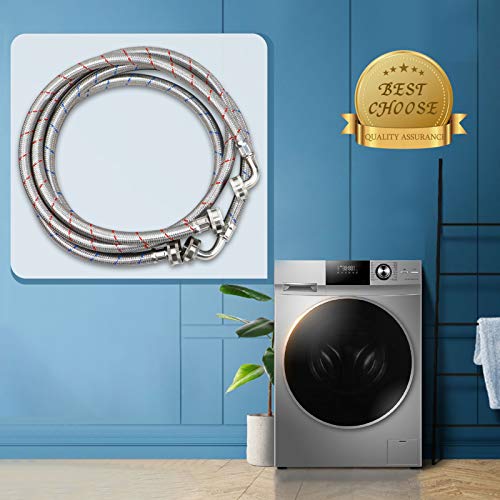 Washing Machine Hoses, 2 Packs 10 FT with 90 Degree, Lead Free Washing
