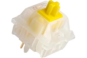 GUYEKS Gateron KS-3X1 Milky Yellow Linear Keyboard Switches,5-Pin50gf Switches Compatible with All MX Mechanical Keyboard Game Keyboard(72PCS,Milky Yellow)