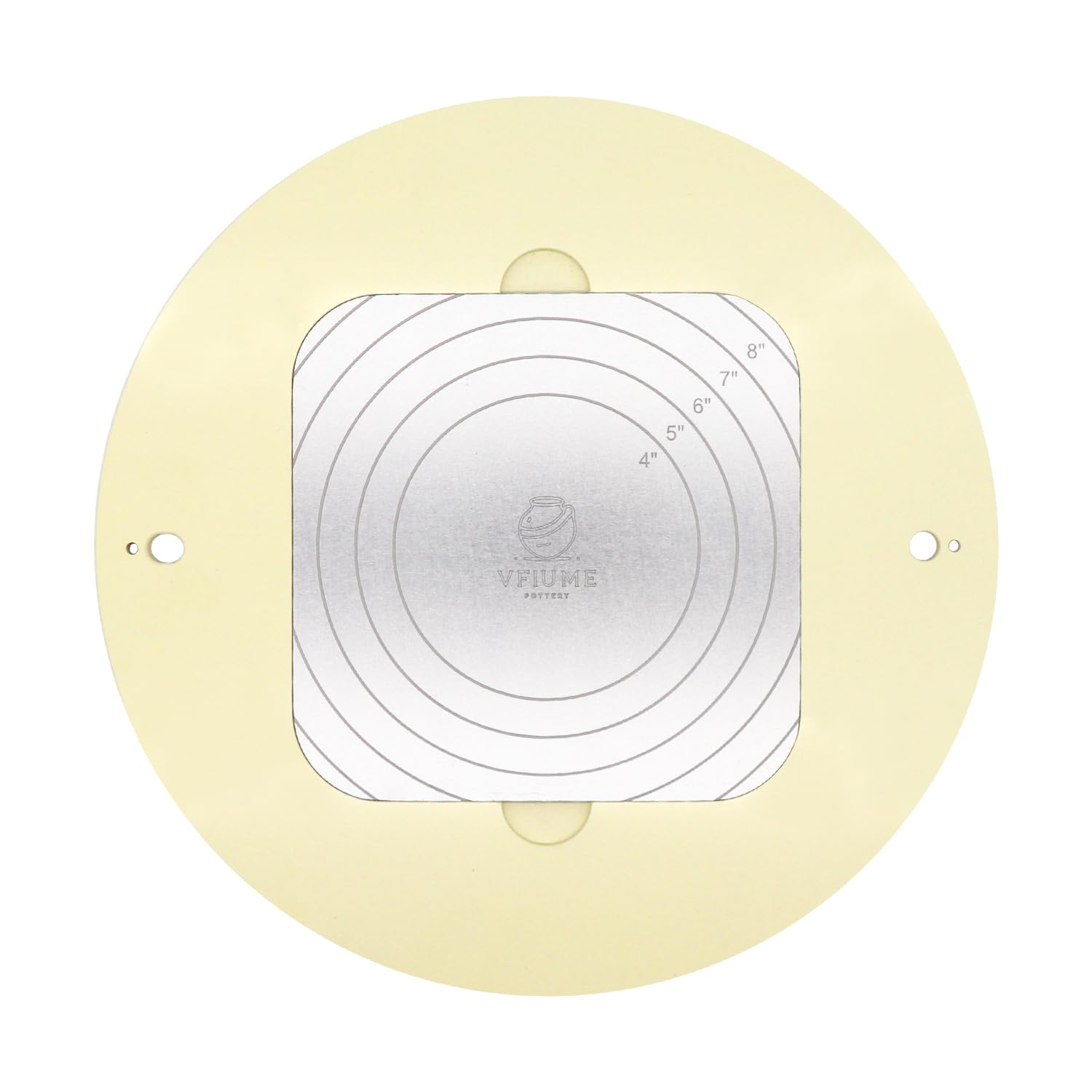 Photo 1 of VFIUME 12" PVC Plastic Pottery Wheel Bat System with 6 Replaceable 1.5mm Aluminum Alloy Plates, 2 Sets Fixing Screws & Anti-Vibration Pads for Ceramic Artists, Potters, Clay Throwing