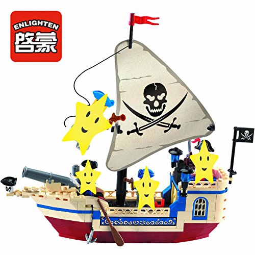 Enlighten Pirate Building Block Pirate Ship With Figures 188pcs