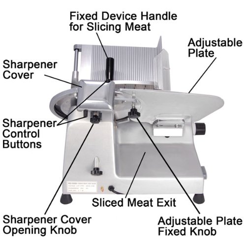 Professional Food Slicer: Electric Butcher Equipment with 12 Inch Blade - Thumbnail 2