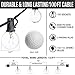 GUDDL Outdoor String Lights 100ft Patio Lights with 110 G40 Bulbs (10 Spare) Globe String Lights for Party Tents Patio Gazebo Porch Deck Bistro Backyard Balcony Pergola Decor, Black Wire…