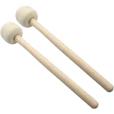 OSVJE Drum Mallet, Beige, 2 Pcs | Wool Felt, Anti-slip, Bass Percussion Sticks, Stable