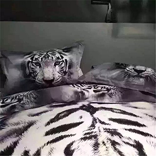 Outlet Esydream 3d Oil Painting White Tiger Print Bedding Sets 4pc