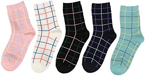 HelloClaire Women's Premium Multi Design Fashion Crew Socks Selection Made In Korea (5 Pack Pattern)