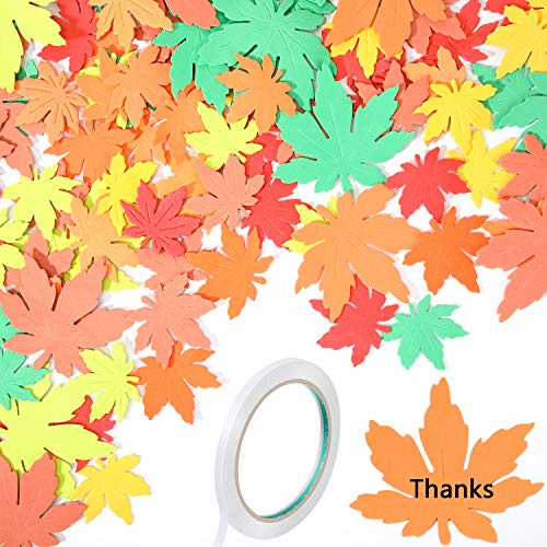 120 Pieces Foam Leaves Crafts Artificial Maple Leaves