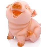 H&amp;W Cute Pig Coin Money Bank, Shatterproof Piggy Bank, Squint Piggy | Creative Money Bank Can Store 1000 Coins, Best Bitrthday Gift (WK7-D2)