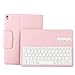 Eoso Keyboard Case for New 2018 iPad, 2017 iPad, iPad Pro 9.7, iPad Air 1 and 2 Folding PU Leather Folio Cover with Removable Bluetooth Keyboard(Pink)