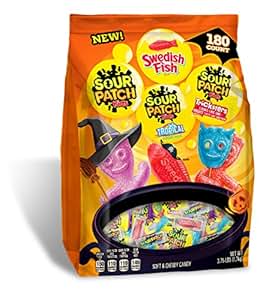 Amazon.com : Sour Patch Kids & Swedish Fish Halloween 180 ...
