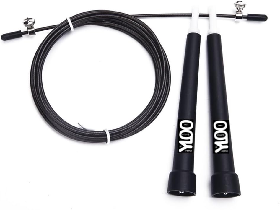 SPEED SKIPPING JUMP ROPE – Perfect for easy Unders - Intensive WOD - Crossfit training - Boxing and MMA - Premium Quality - Adjustable size - Durable materials - by YLOO
