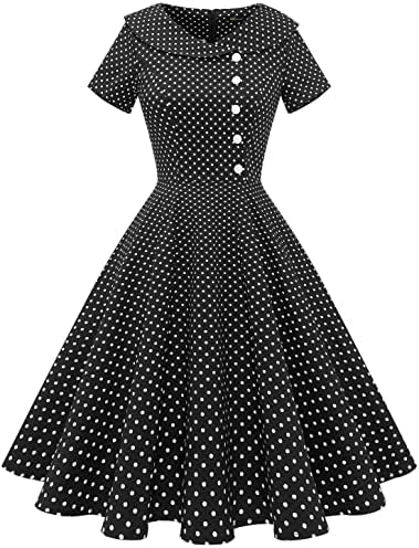 Amazon.com: Women 50s 60s Vintage Polka Dot 1950s Lace Cocktail