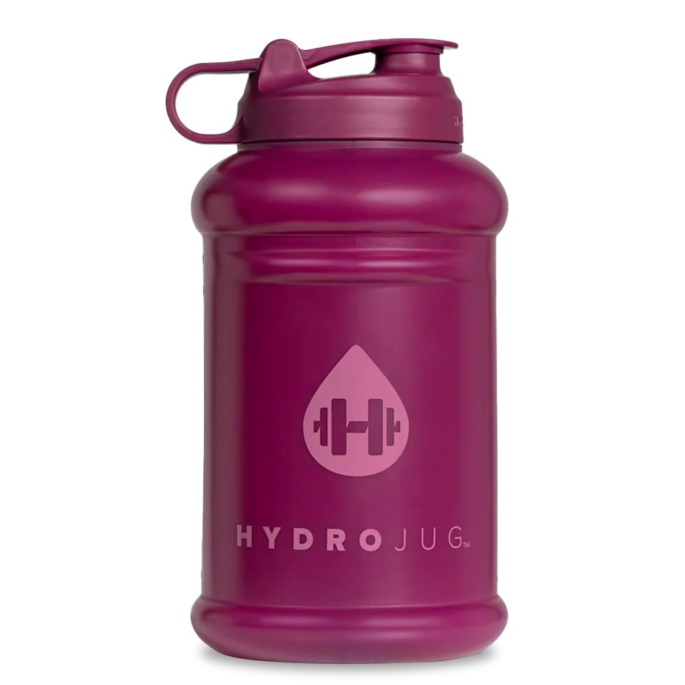 HydroJug Half Gallon Water Bottle 64oz Leakproof, Carry Handle