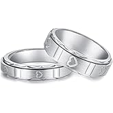 ringheart Matching Rings His and Her Rings Couple Rings Titanium Steel Wedding Band Heart Wedding Ring