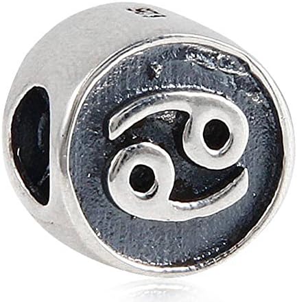 Choruslove Zodiac Cancer Sign Charm Bead for Diy European Bracelet