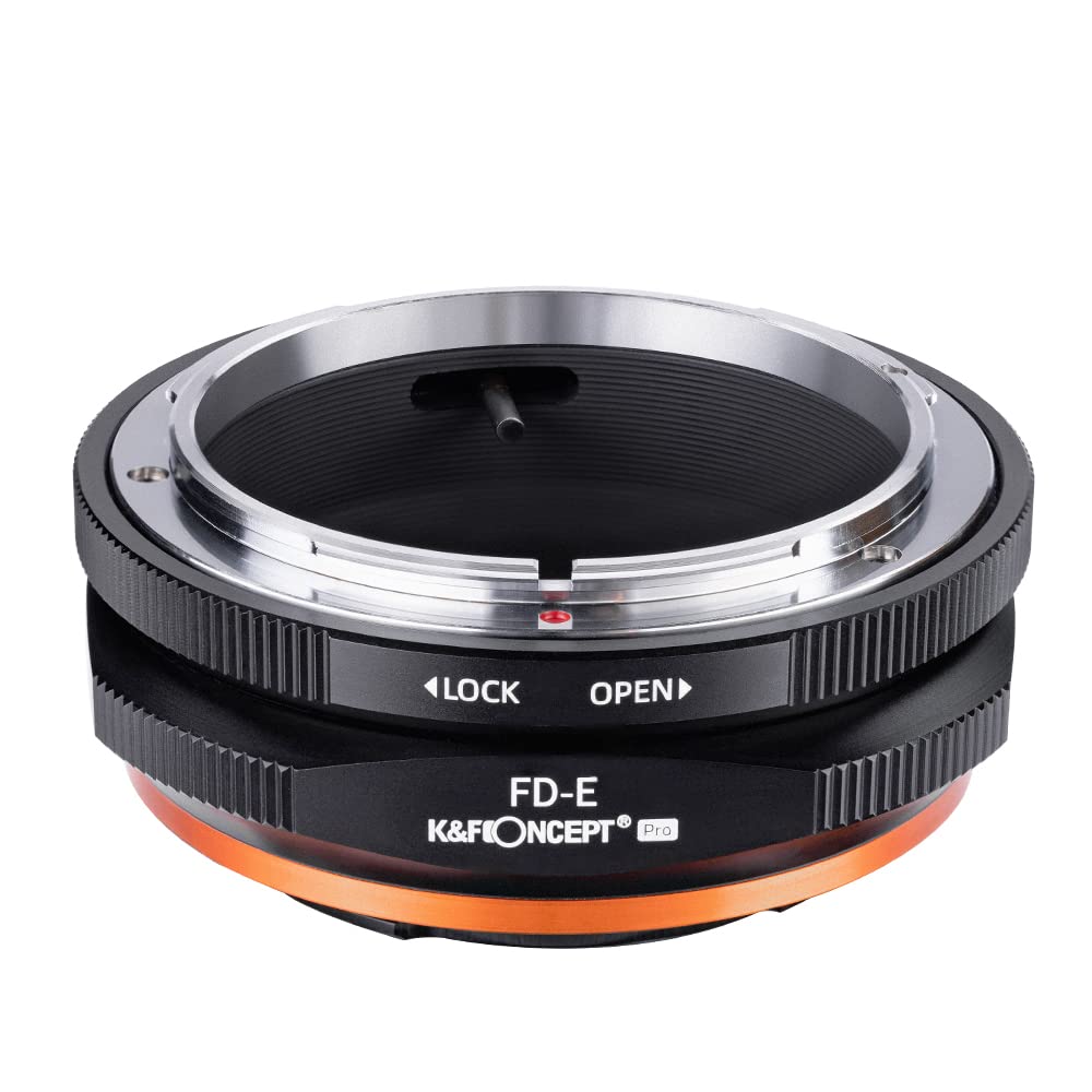 K&F CONCEPT Updated FD to NEX Adapter, Manual Lens Mount Adapter Compatible with Canon FD FL Mount Lens and Compatible with Sony E NEX Mount Cameras — image 1