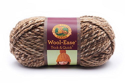 Lion  640-532 Wool-Ease Thick & Quick Yarn , 97 Meters, Toffee
