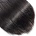 FASHION QUEEN Hair Straight Weave 8A Brazilian Straight Hair 3 Bundles with Lace Closure Free Part Mixed Size Length Perfect for Natural Color Hair Weft (12 14 16 +10)