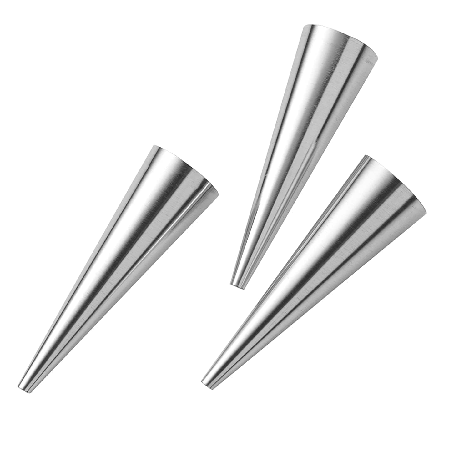 pedrini Gemini Gadget Shapes for Cannoncini Mignon, Stainless Steel, Silver, Pack of 3