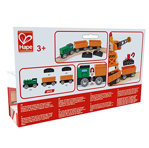Hape Kids Wooden Railway Freight Train Set