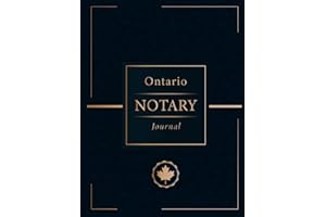 Ontario Notary Journal: Notary Public Log and Record Book | For Notarial Acts