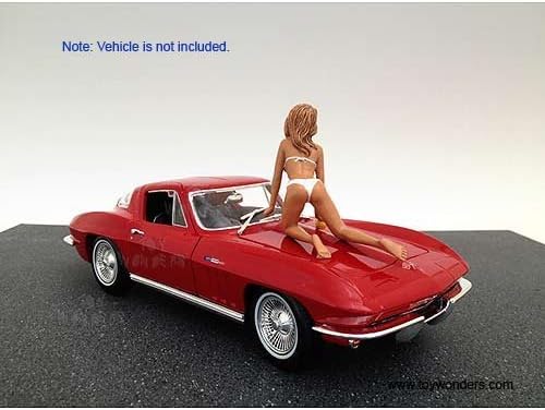 American Diorama Figurine - Car Wash Girl Barbara Figure (1/18 scale, White) 23844 diecast motorcycles and cars