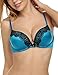 Ekouaer Underwire One Fab Fit Original Tailored Extra Coverage T-Shirt Bra 34B ,Lace Lake Blue