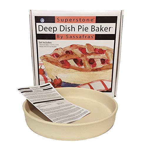 Sassafras SuperStone Deep Dish Pizza/Pie Baker,Natural