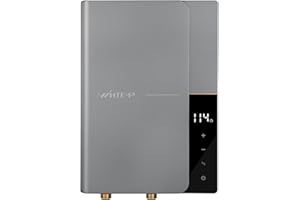 WINTEMP 8KW Tankless Water Heater Electric 240V, On-Demand Instant Endless Hot Water Heater, LED Temperature Display, Self-Modulating Energy Efficiency, Space-Saving Design