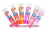 6-PACK Peel-Off Colored Lip Stain Gloss | Variety of SIX Luscious, Sexy Colors | Apply, Let Dry, Peel Away, and Look Beautiful!