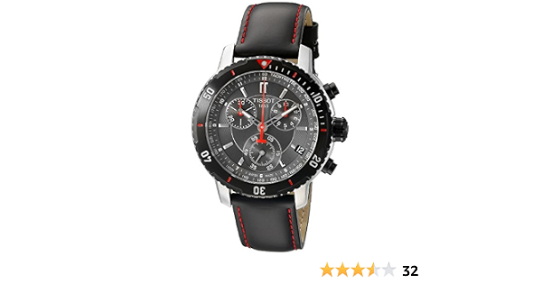Men's Tissot Swiss PRC 200 Black Leather Chronograph Techymeter  Unidirectional T0674172605100 : Buy Online at Best Price in KSA - Souq is  now Amazon.sa: Fashion