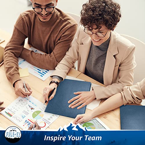 FILEEZ TwoPocket Folders, Assorted Colors, 25Pack, Textured Paper