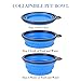 Pet Travel Collapsible Dog Bowl - SOWOKO (2 Pcs) Pet Food and Water Feeding Bowls For Beach Camping Running & Hiking Portable Foldable Cup Dish with Carabiner,Safe Eco-Friendly Silicone BPA Free