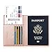 Fintie Passport Holder Travel Wallet - Premium Vegan Leather RFID Blocking Case Cover - Securely Holds Passport, Business Cards, Credit Cards, Boarding Passes, Rose Gold