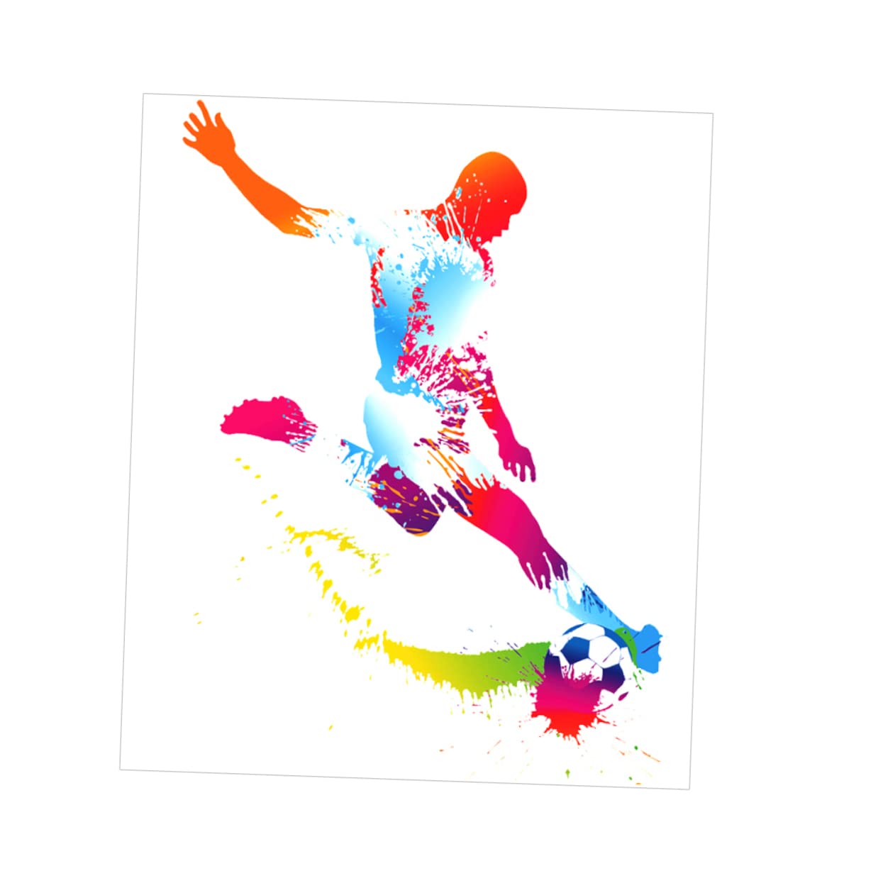 DOITOOL Football Wall Sticker Basketball Player Wall Decal Wall Stickers Peel and Stick Wall Sticker Removable Wall Stickers Removable Wall Decals Stickers Fan