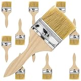 US Art Supply 12 Pack of 3 inch Paint and Chip Paint Brushes for Paint, Stains, Varnishes, Glues, and Gesso