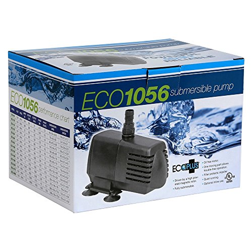 EcoPlus 1000 GPH (3785 LPH, 70W) Submersible Water Pump w/ 15 ft Power Cord | Aquarium, Fish Tank, Fountain, Pond, Hydroponics