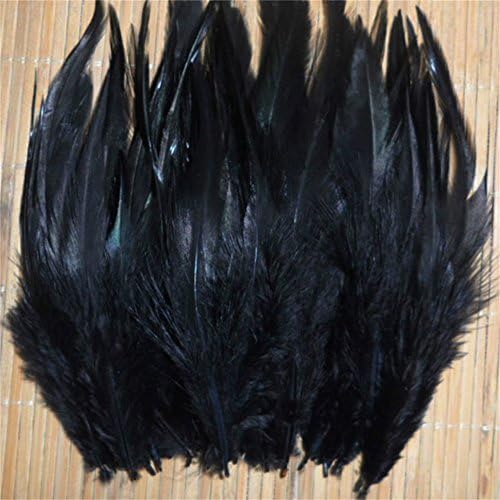 Taloyer 100pcs Beautiful Decorative Feather for DIY Clothing Arts and Crafts (Black)