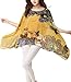 iNewbetter Women's Chiffon Caftan Poncho Tunic Top Cover up One Size Scarf Top (Yellow)