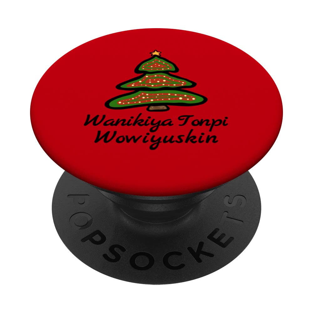 Merry Christmas Lakota Nation Siouan Language Holiday PopSockets Swappable PopGrip