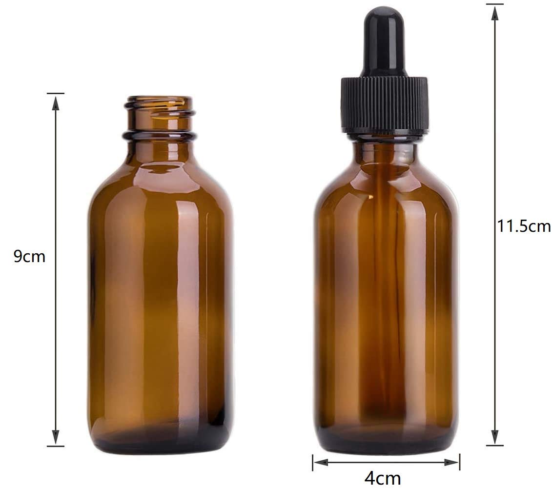 Lawei 30 Pcs x 60ml Amber Glass Bottles with Glass Eye Dropper Pipettes Dropper Bottles for Essential Oils Perfumes Aromatherapy Chemistry Lab Chemicals - Image 3