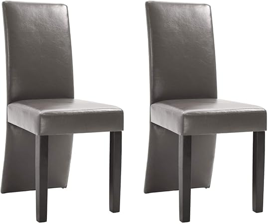 Festnight 2 Pz Sedie Sala Da Pranzo Moderne In Legno E Similpelle Grigio Sedie Da Cucina Moderne Moderne Sedie Da Pranzo Moderne Sedie Con Schienale Alto Sedie In Legno Amazon It Casa E Cucina