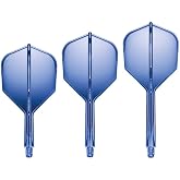 GOAT - Air Blue Clear No6 Flights Short, 3 Plastic Dart Flights