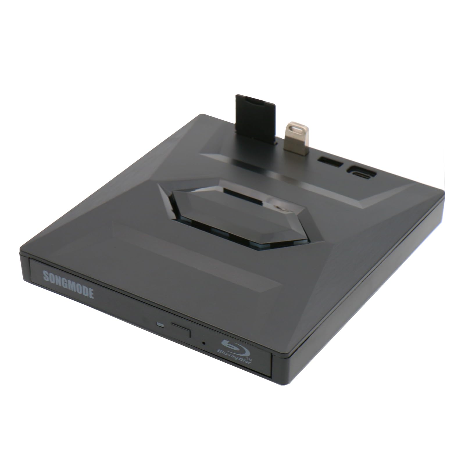 Photo 1 of SONGMODE External Blu ray Drive DVD/BD/CD Read/Writer USB 3.0+2.0+USB-C Extension Ports and SD Card SlotDrive Compatible with/Win7/Win8/Win10/ Win11 MACOS Linux Blu ray Burner High SpeedSilentB0CG1NRKMV
