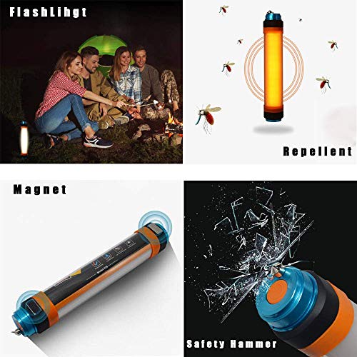 Topfit Camping Lantern LED Light,Multifunctional Waterproof Magnetic Lamp,USB Rechargeable Handheld Lamp for Backpacking Hiking Fishing Garage Home Security
