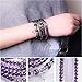 Rurah Amethyst Multi-Circle Bracelet Stress Relief Anti Anxiety Bracelet Four-Ring Bracelet Jewelry Good Matching for Men and Women