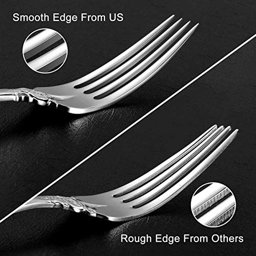 KEAWELL Baroque 16Piece 18/10 Silverware Set for 4, Mirror Finished and Dishwasher