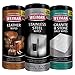 Weiman Wipes Variety [3 Pack] - Stainless Steel, Leather, and Granite - 90 Wipes