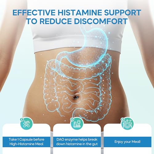 Prodigy Life Premium Histamine Block Supplement - Advanced Histamine Blocker Supplement - with Diamine Oxidase (DAO) Enzyme - Breaks Down Histamine For Food-Derived Histamine Intolerance - 30 ct
